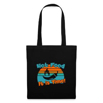 Hot Food - Il est temps / Nourriture épicée - Sac en tissu - noir - Devant