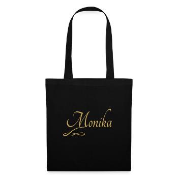 Vorname von Monika - Stoffbeutel - Schwarz - Vorne