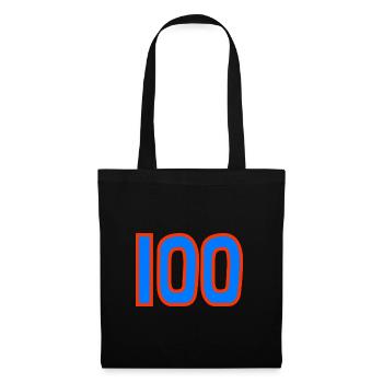 100. 100 JAHRE. 100-JÄHRIGES JUBILÄUM. GEBURTSTAG 100 - Stoffbeutel - Schwarz - Vorne