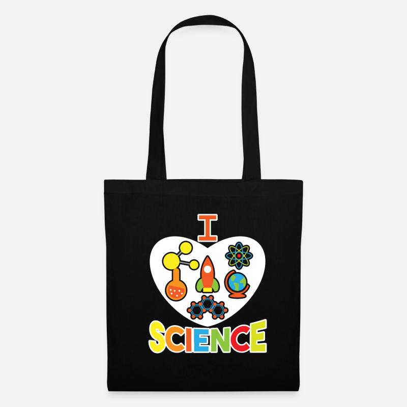 J'aime la science - Sac en tissu - noir