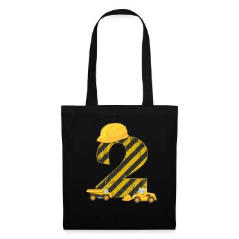 2ème cadeau d'anniversaire d'une pelle mécanique - Sac en tissu - noir - Devant