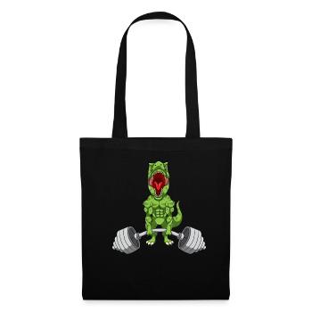 Fitness Bodybuilder Sport Dino T-Rex Cadeau - Sac en tissu - noir - Devant