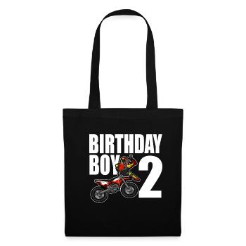 2e anniversaire motocross cadeau 2 ans - Sac en tissu - noir - Devant