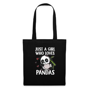 Just A Girl Who Loves Pandas Cute Panda Costume - Tote Bag - black - Front
