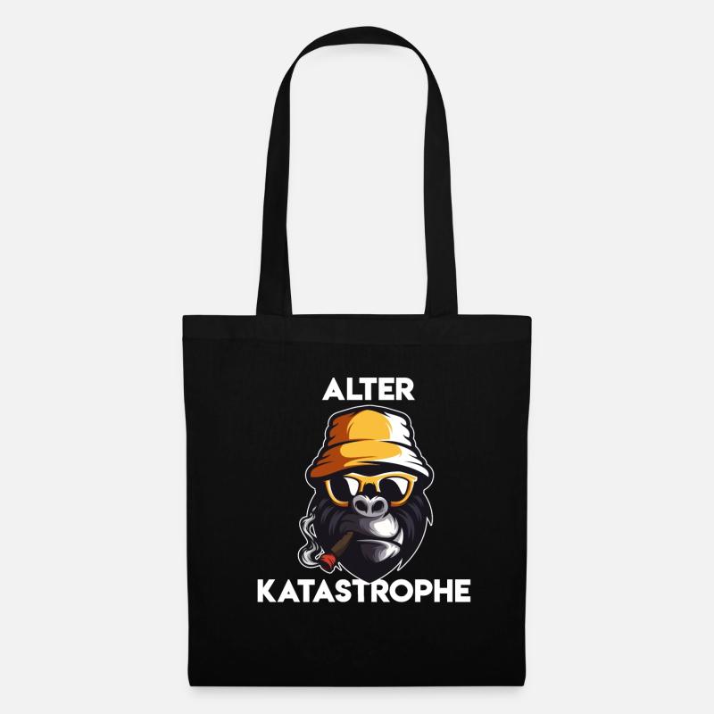 Alter Katastrophe Lustiger Katastrophe Spruch - Stoffbeutel - Schwarz