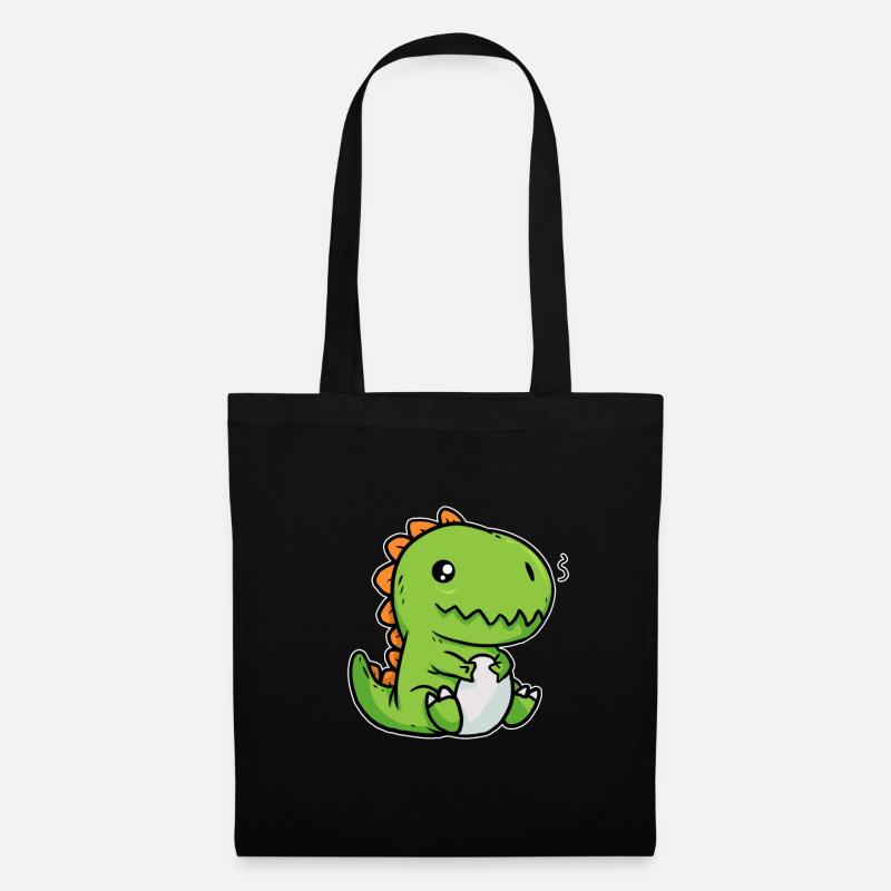 Baby T-Rex Kawaii Dinosaurier Geschenk - Stoffbeutel - Schwarz