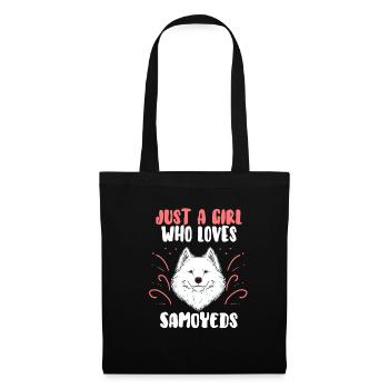 Just A Girl Who Loves Samoyed Dog Gift - Tote Bag - black - Front