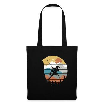 Vintage Grimpeurs Montagne Escalade Boulderer Rocher - Sac en tissu - noir - Devant
