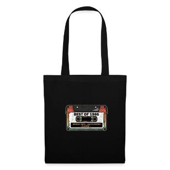 Vintage Best Of 1986 Anniversaire cadeau cassette - Sac en tissu - noir - Devant
