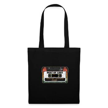 Best Of 1982 Vintage Cassette Funny Birthday Gift - Tote Bag - black - Front