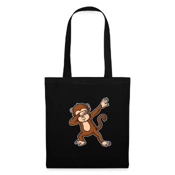 Drôle de singe de dabbing cadeau - Sac en tissu - noir - Devant