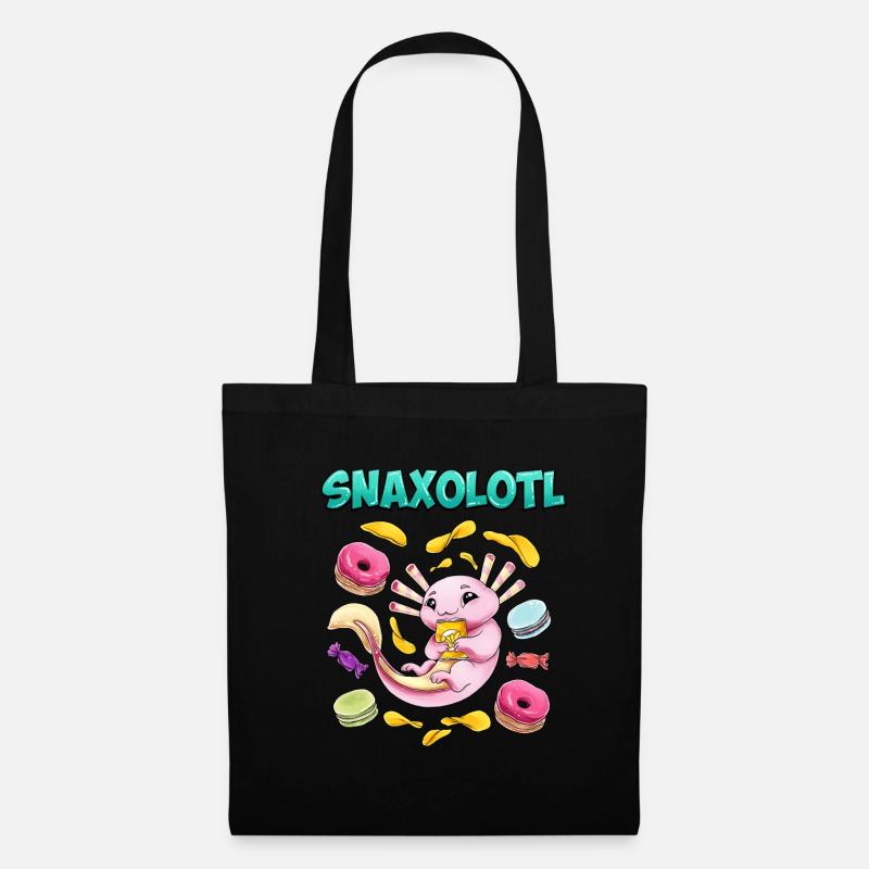 Snaxolotl Axolotl - Stoffbeutel - Schwarz