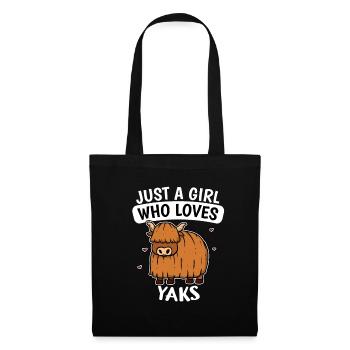Just A Girl Who Loves Yaks Cute Yak Costume - Tote Bag - black - Front