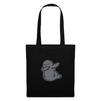 Funny Dabbing Dugong Dab Dance Manatee Lover Gift - Tote Bag - black - Front