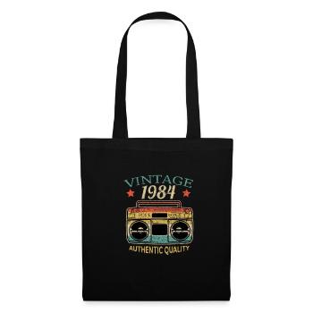 Vintage 1984 Anniversaire Radio Authentic Quality - Sac en tissu - noir - Devant