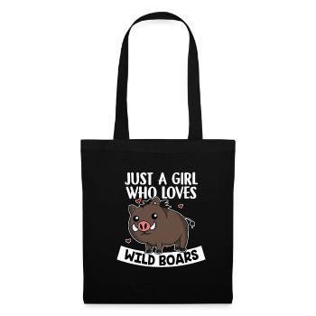 Just A Girl Who Loves Boars costume de sanglier - Sac en tissu - noir - Devant