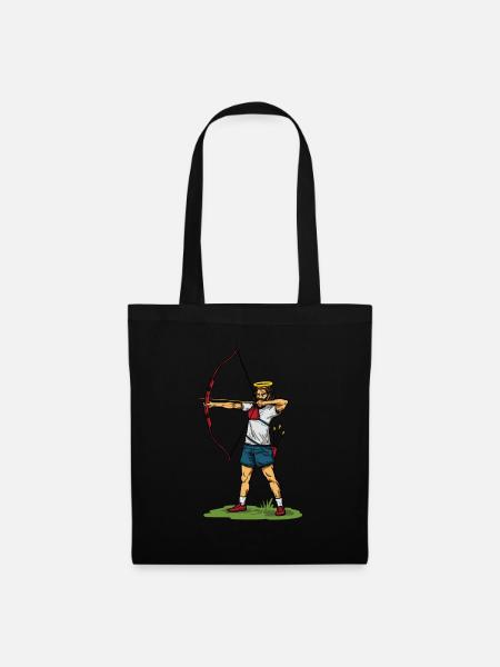 Coole Jesus Bogenschießen Geschenkidee - Stoffbeutel - Schwarz