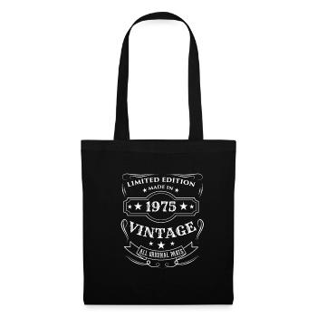 Vintage 1975 anniversaire cadeau Limited Edition - Sac en tissu - noir - Devant