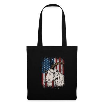 Patriotic America Flag Goat Farmer Gift Idea - Tote Bag - black - Front