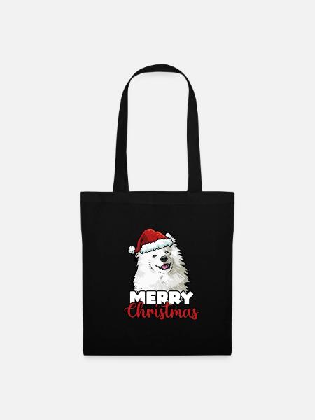 Wesołych Świąt Samoyed Dog Lovers Prezent - Torba materiałowa - czarny