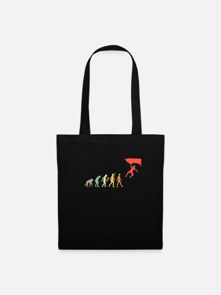 Vintage Bouldering Evolution Climbing Gift Idea - Tote Bag - black