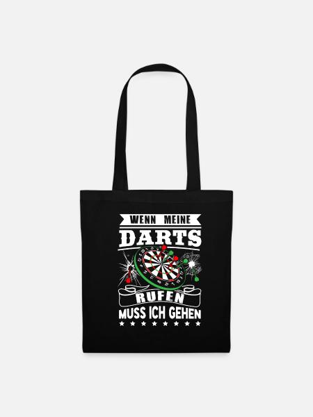 Wenn Meine Darts Rufen Muss Ich Gehen Dart - Stoffbeutel - Schwarz