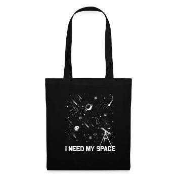 I Need My Space Cosmologie Astronomie Plant - Sac en tissu - noir - Devant