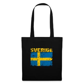Sweden Sverige Scandinavia - Sac en tissu - noir - Devant