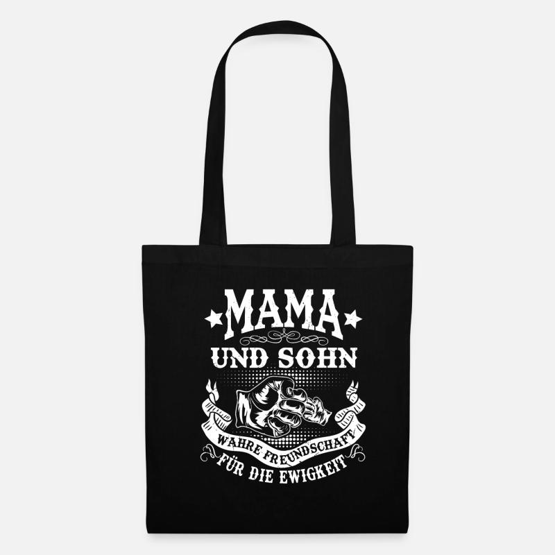 Mama Und Sohn Motive Partnerlook Mutter Muttertag - Stoffbeutel - Schwarz