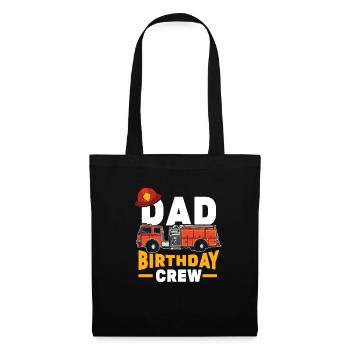 Funny Firefighter Firetruck Dad Birthday Crew - Tote Bag - black - Front