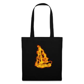 Fire Sailing Boat - Tote Bag - black - Front