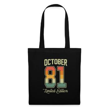Vintage 40e anniversaire Octobre 1981 Athlète - Sac en tissu - noir - Devant