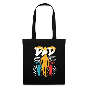 Fier père de jumeaux Papa Fête des pères - Sac en tissu - noir - Devant
