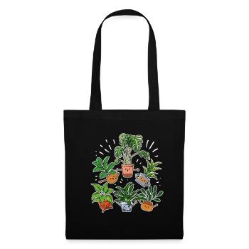 Drôle de plantes dansantes Jardinier Fleuriste - Sac en tissu - noir - Devant