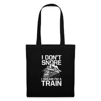 Je ne ronfle pas je rêve comme si je faisais un train - Sac en tissu - noir - Devant