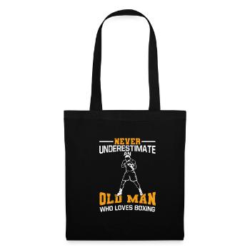 Never Underestimate An Old Man Who Loves Boxing - Tote Bag - black - Front