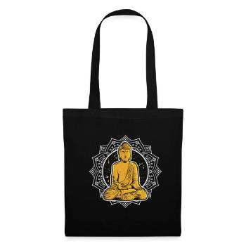 Meditating Buddhist Buddhism Mandala Yoga Buddha - Tote Bag - black - Front