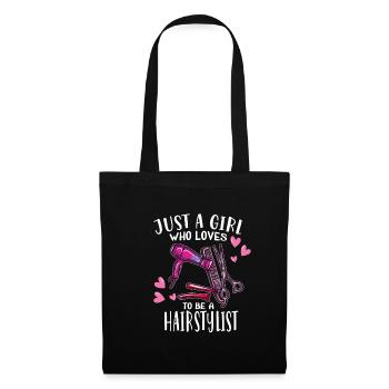 Juste une fille qui aime être coiffeuse - Sac en tissu - noir - Devant