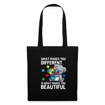 Soyez différent Autisme Mama Koala Autiste - Sac en tissu - noir - Devant