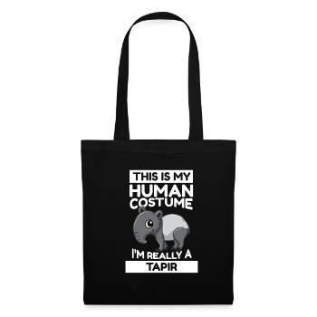 C’est mon costume humain Je suis vraiment un tapir - Sac en tissu - noir - Devant
