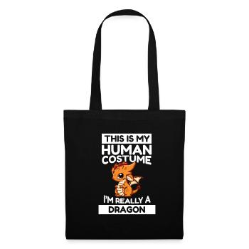 This Is My Human Costume I'm Really A Dragon - Tote Bag - black - Front
