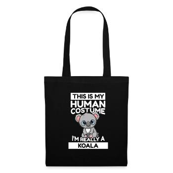 C’est mon costume humain, je suis vraiment un koala - Sac en tissu - noir - Devant