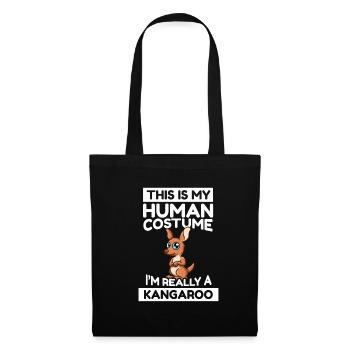 C’est mon costume humain, je suis vraiment un kangourou - Sac en tissu - noir - Devant