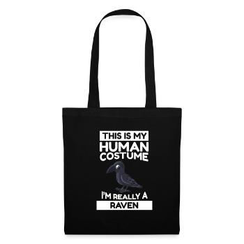 Oiseaux C’est mon costume humain Je suis vraiment un corbeau - Sac en tissu - noir - Devant