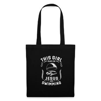 Nageurs Cette fille court sur Jésus et nage - Sac en tissu - noir - Devant