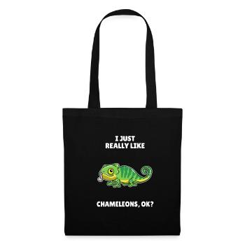 Reptile Lover I Just Really Like Chameleons OK - Tote Bag - black - Front