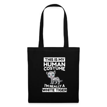This Is My Human Costume I'm Really A White Tiger - Tote Bag - black - Front