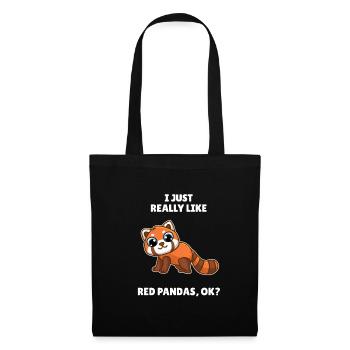 Funny Red Panda I Just Really Like Red Pandas OK - Tote Bag - black - Front