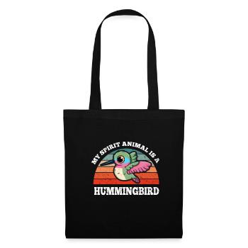 Retro Vintage My Spirit Animal Is A Hummingbird - Tote Bag - black - Front