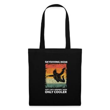 Skydiving Mom Like A Normal Mom Only Cooler - Stoffbeutel - Schwarz - Vorne